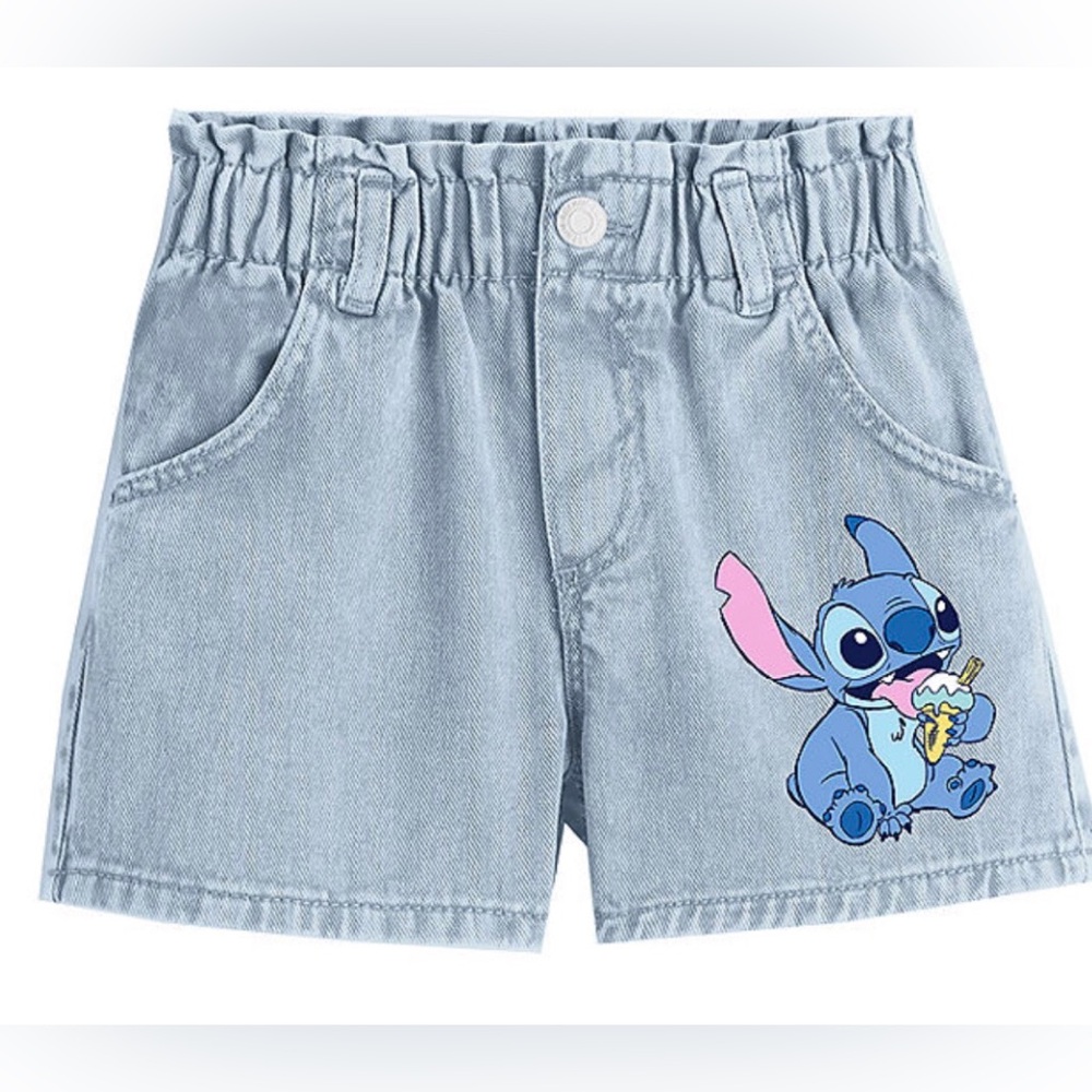Disney Collection Little  Kid Girls Lilo & Stitch Denim Short